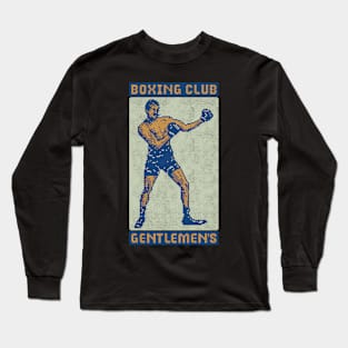 Boxing Club Gentlemen Pixel Art Long Sleeve T-Shirt